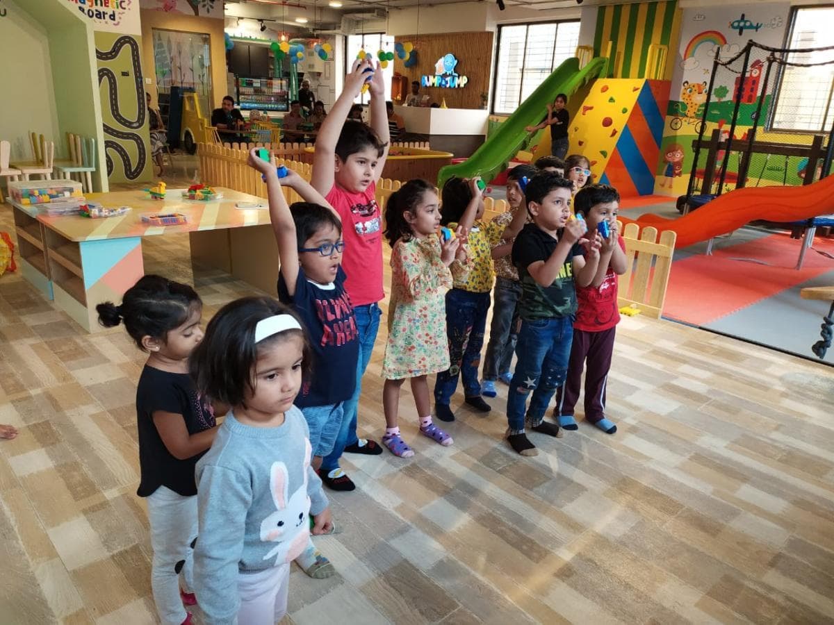 Kids playing at the Bump & Jump indoor play zone